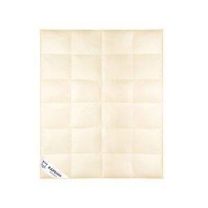 Kołdra puchowa 160x200 cm | Kremowa | Zimowa | Z Puchu Gęsiego